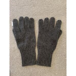 Carolina Amato Men One Size Charcoal Holed It Cashmere Gloves